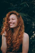 demo female face image with heir